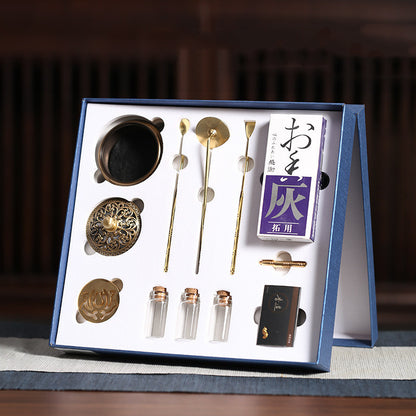Brass Ritual Tool Set – Incense Spoon, Shovel & Ash Press