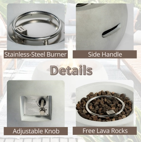 Graphite Ember Outdoor Fire Table 🪵