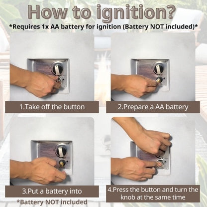 Graphite Ember Outdoor Fire Table 🪵